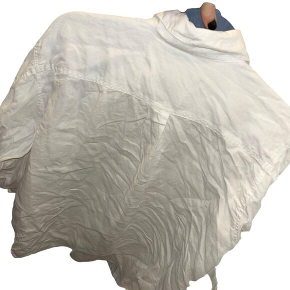 Bloomingdales WOMAN PLUS white LINEN Out of Africa Safari button down sh… - Picture 5 of 5